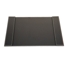 Classic Black PU Leather Desk Pad with Two Side Panels